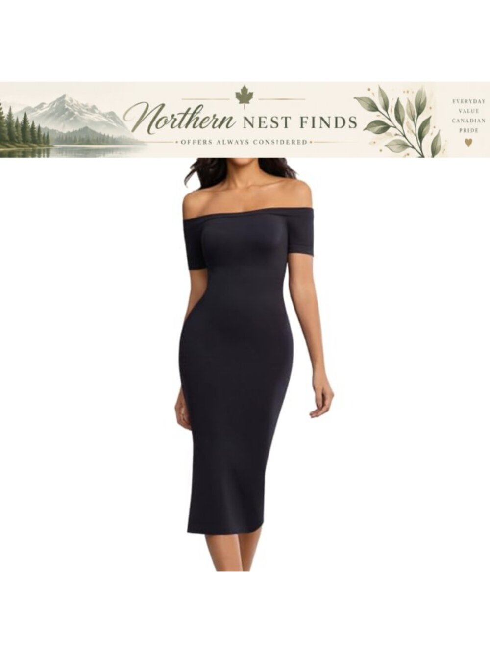 Off Shoulder Bodycon Maxi Dress Tummy Control Shapewear Formal Cocktail